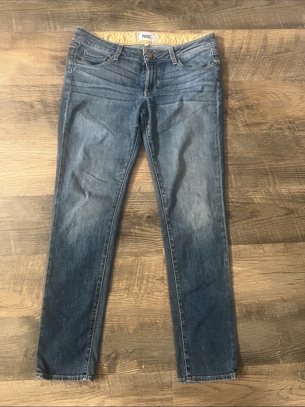 PAIGE Skinny Jeans in Faded Blue Wash